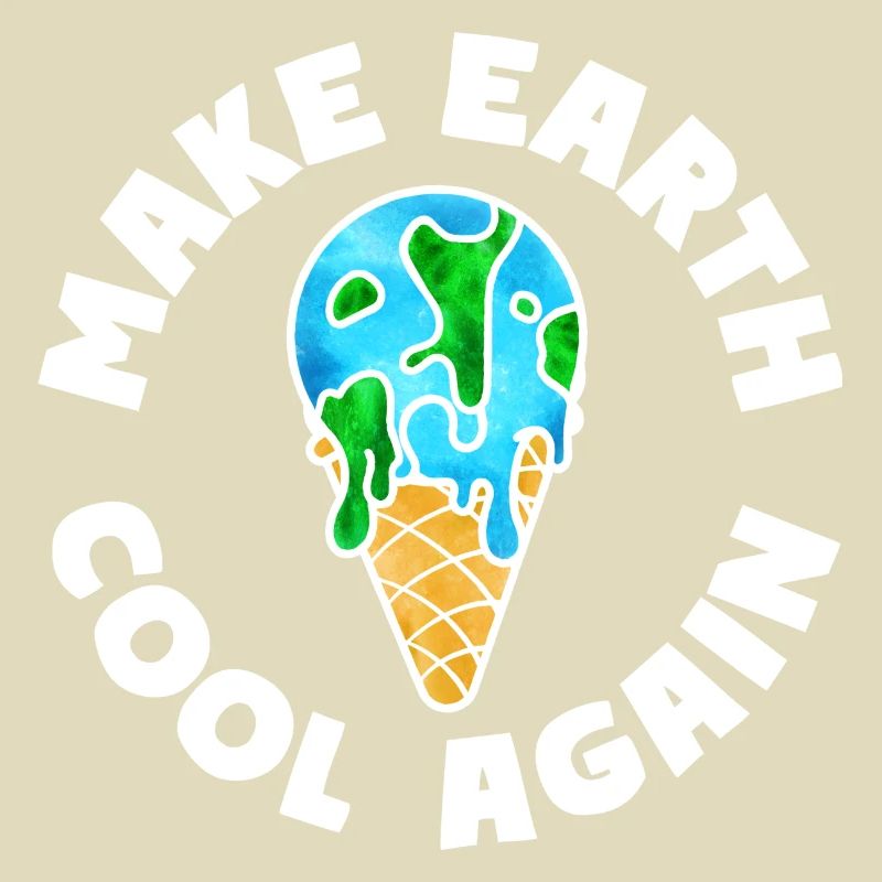 Melting Earth Ice Cream Make Earth Cool Again