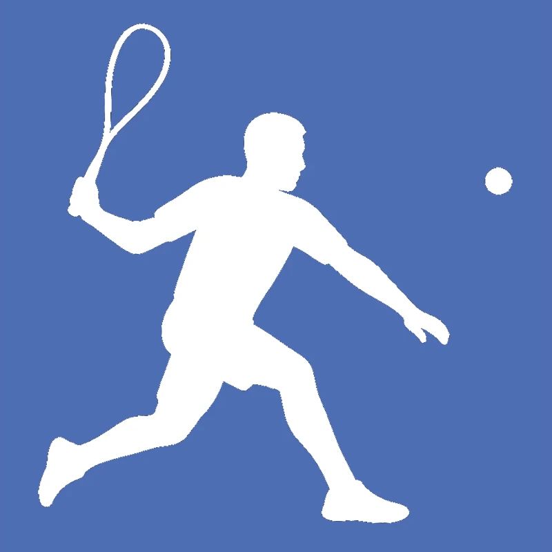 Squash player playing squash