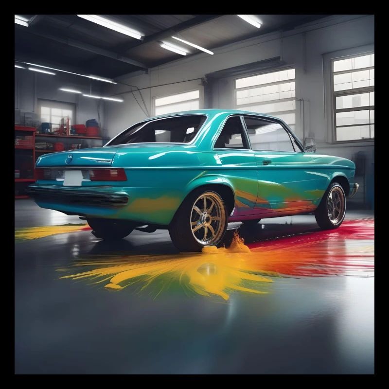 Oldtimer avec une touche de couleur