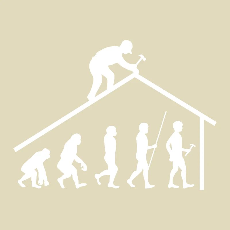 Evolution Zimmerer Dachdecker Geschenk