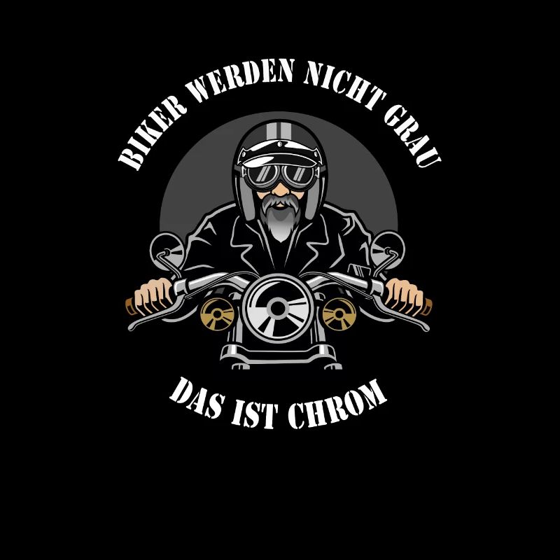 Retro Motor Biker werden nicht grau Das ist Chrom