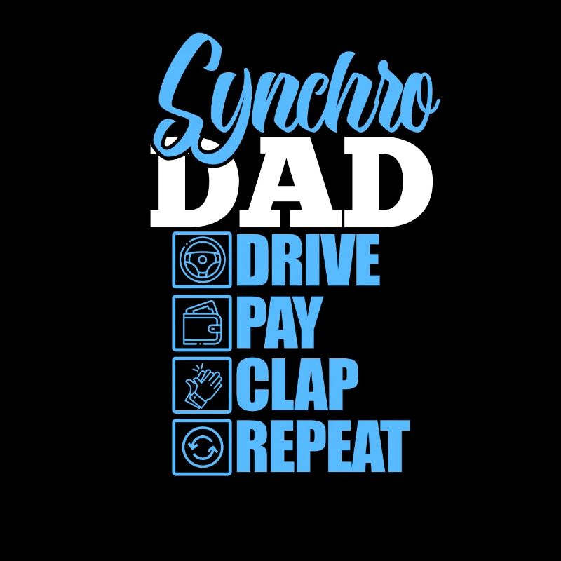 Père nageur synchronisé