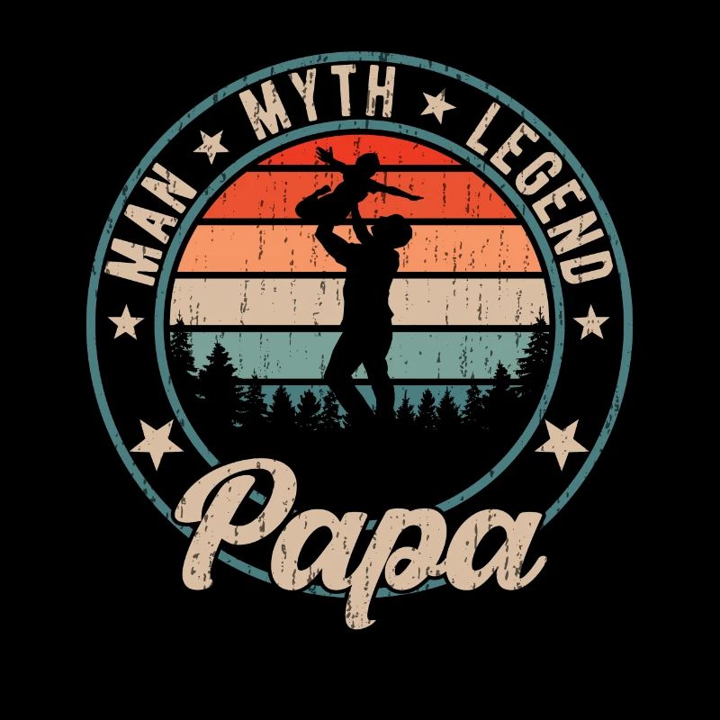 Dad man myth legend father retro gift