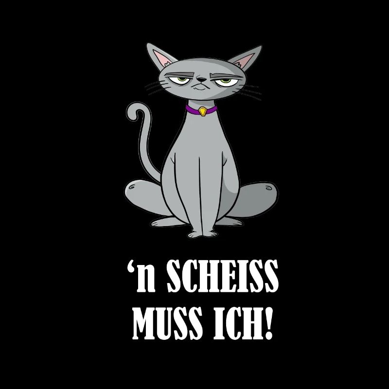 'n scheiss muss ich - grimmige Katze