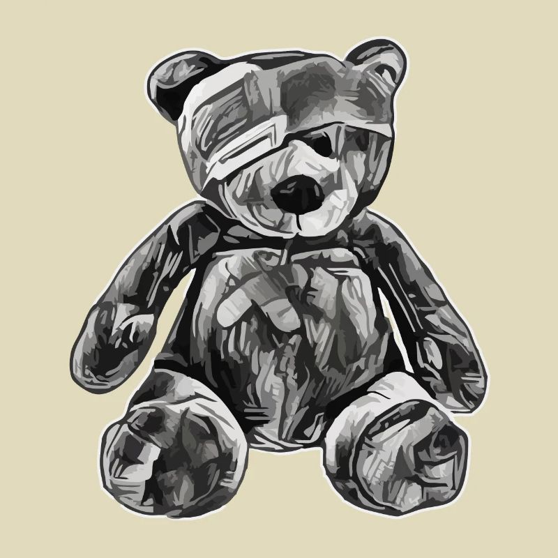 Ours en peluche jouet avec cache-oeil
