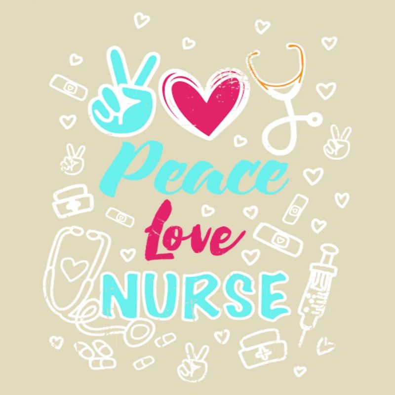 Peace Love Nurse Funny RN Nurse Practitioner