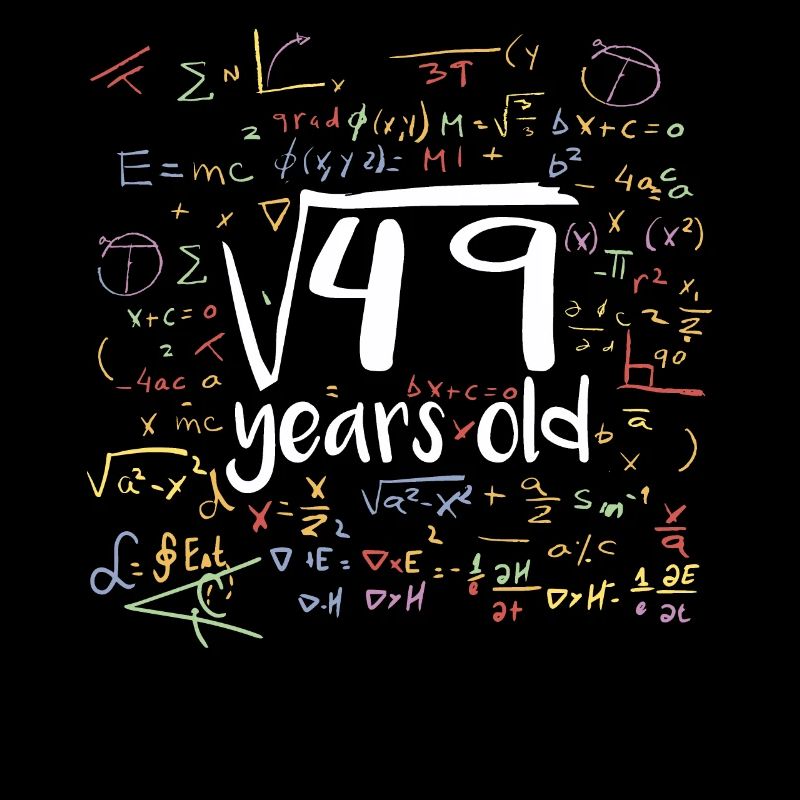 Racine carrée de 49 Math Nerd 7ème anniversaire