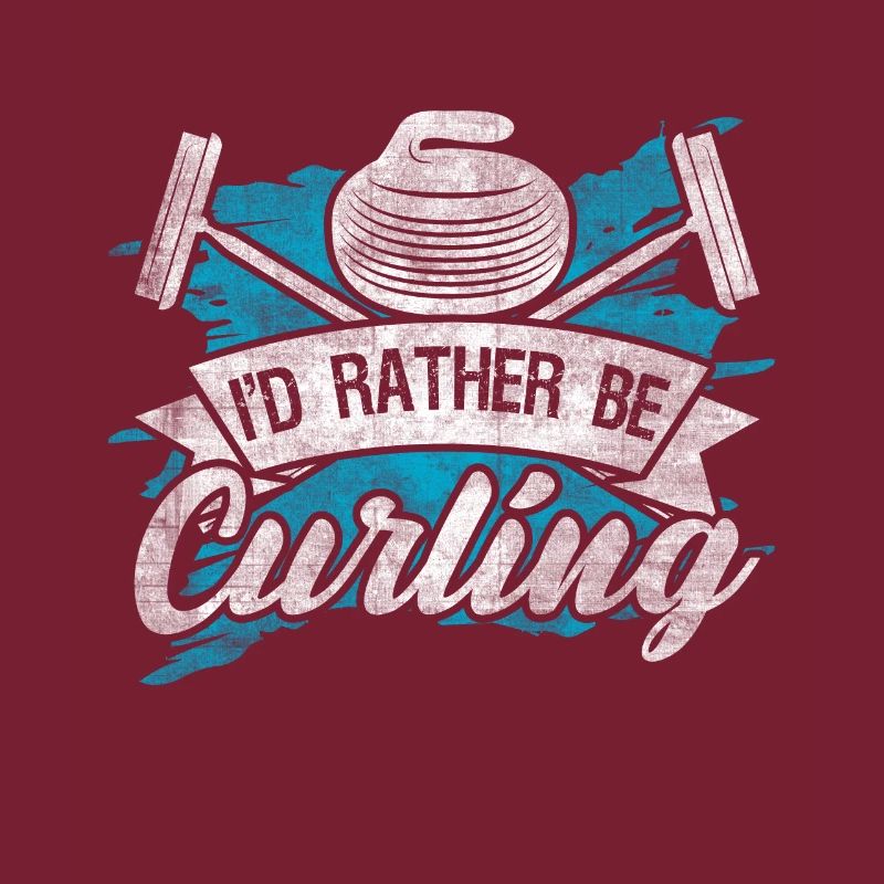 Cool Curling Plaque I'd rather be Curling