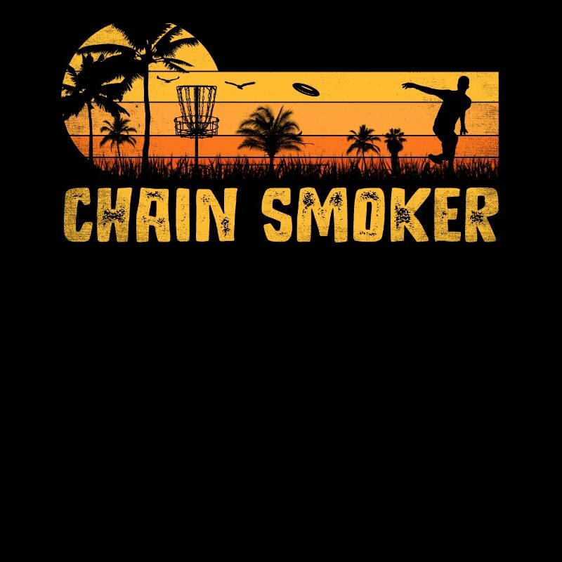 Retro Sunset Chain Smoker Disc Golf