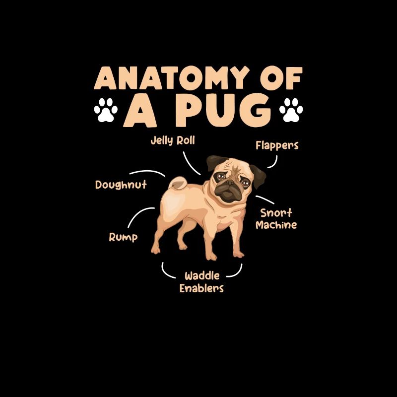 Mops Hund Hundefreund Haustier Möpse Pug Geschenk