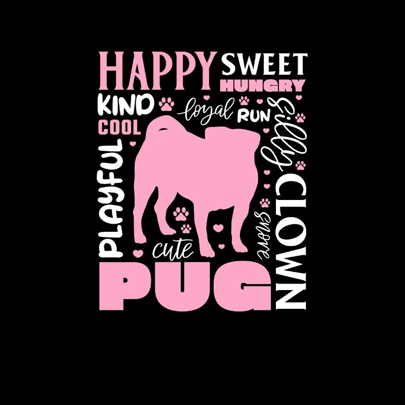 Mops Hund Hundefreund Haustier Möpse Pug Geschenk