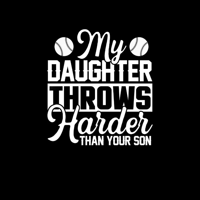 Softball Tochter Baseball Vater Mutter Geschenk