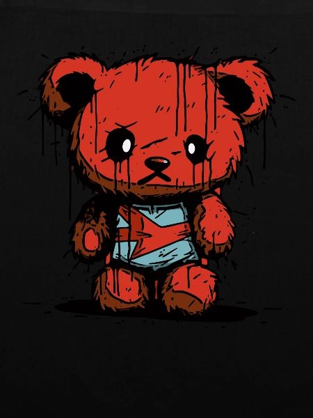 stuffed grunge toy bear