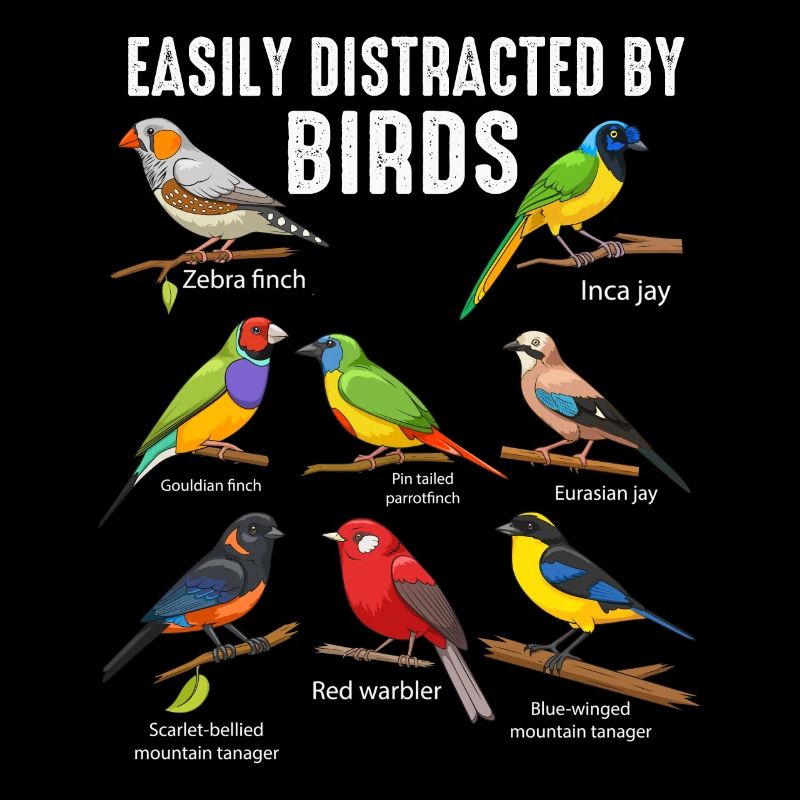 Facilement distrait par les oiseaux Bird Lover