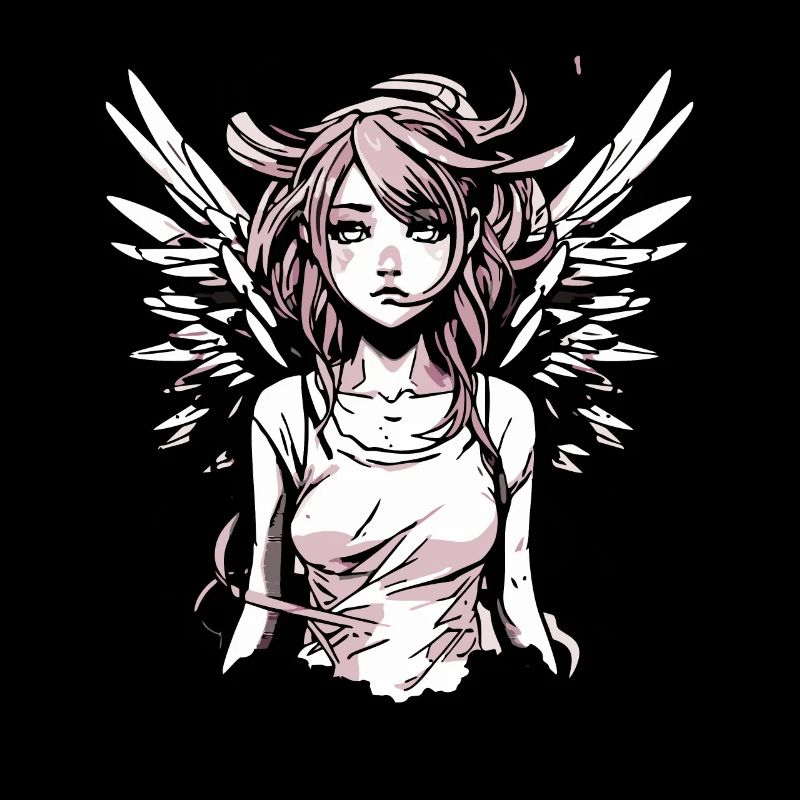Fille ange moderne