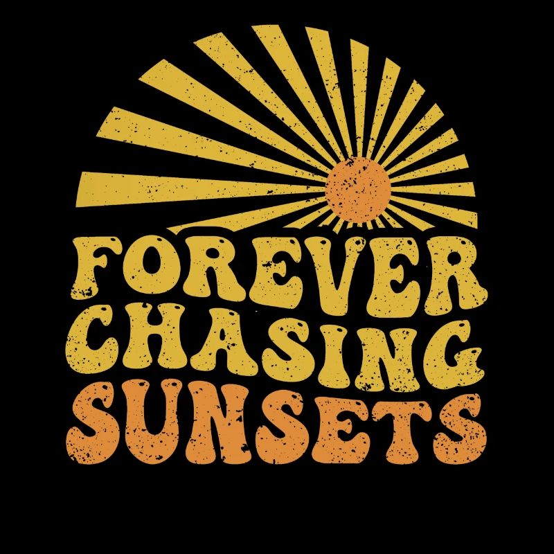 Forever Chasing Sunsets Retro Summer Vacation