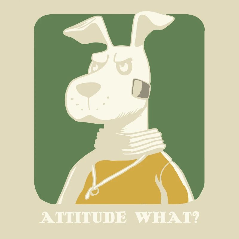 Ein wütender Hund mit Einstellung