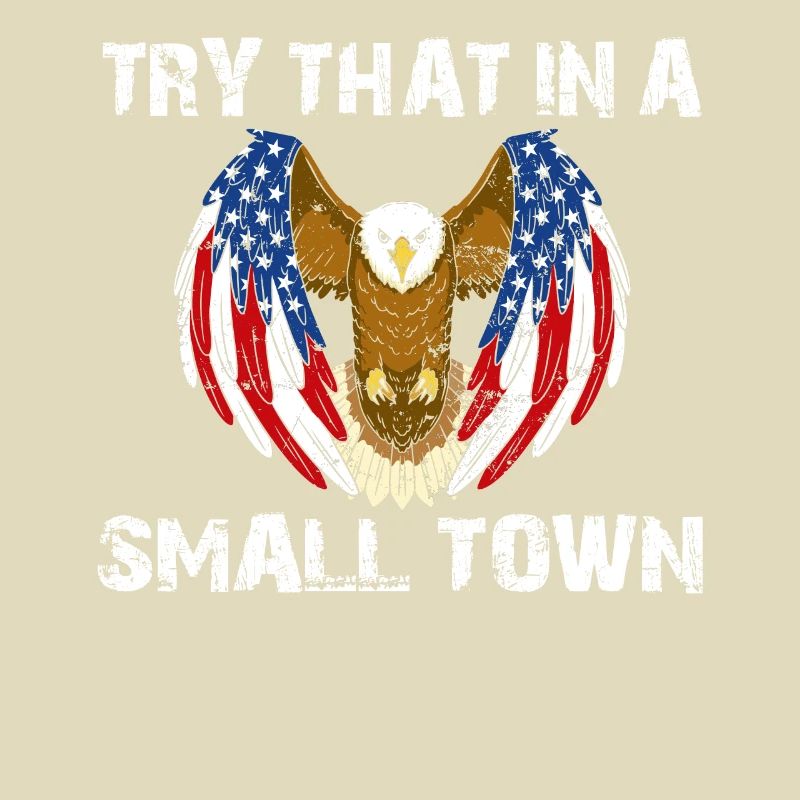 Try That In A Small Town American Flag Eagle
