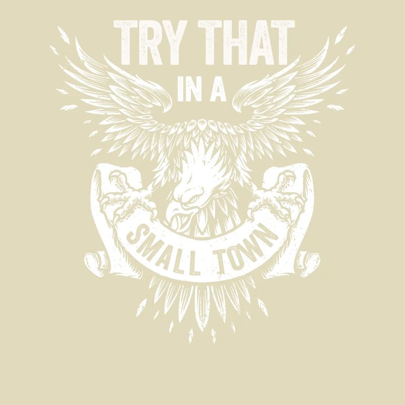 Try That In A Small Town American Flag Eagle