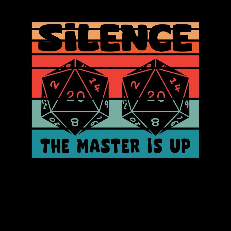 Silence! The Master Is Up D20 Cube