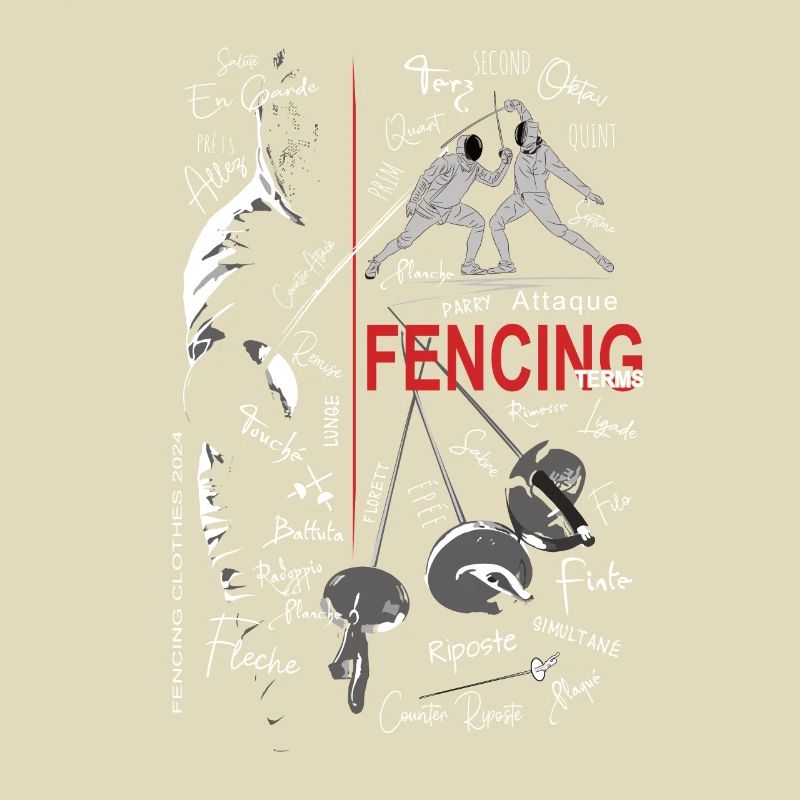 Fechten Begriffe Training Geschenk