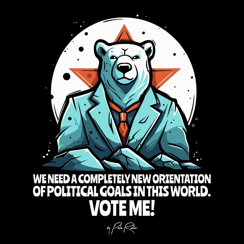 Polar bear election candidate for a better world