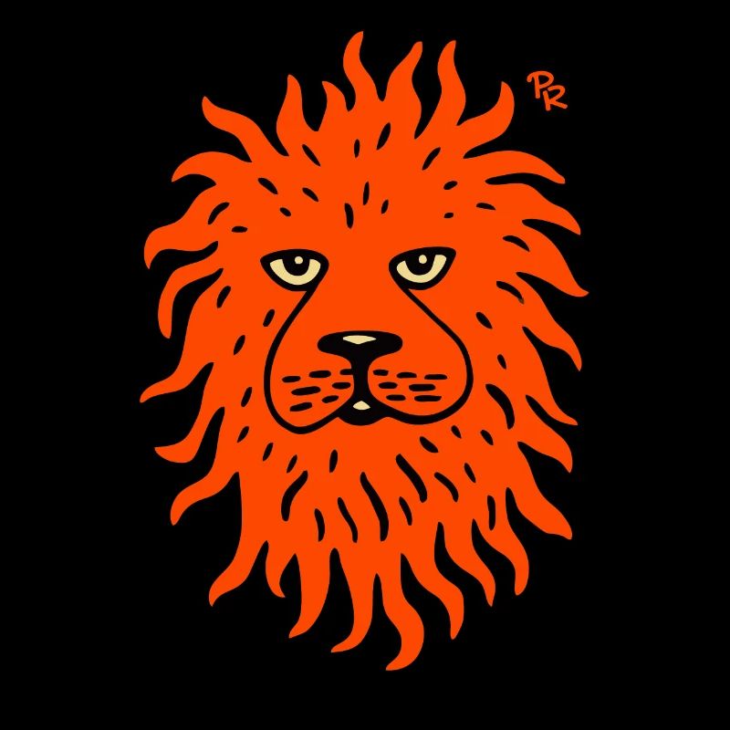 Un lion rouge comme le soleil