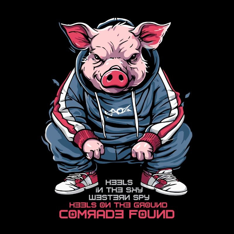 Westen Spion oder Genosse, slawisch Gopnik Schwein