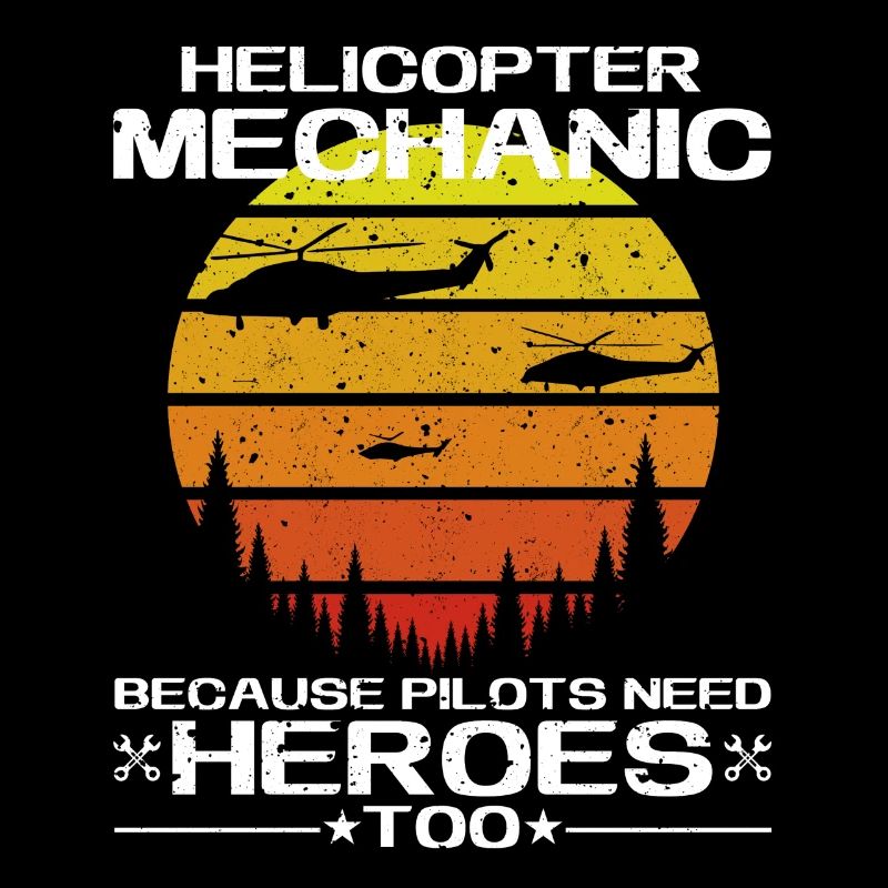 Hubschraubermechaniker-Heldenstolz