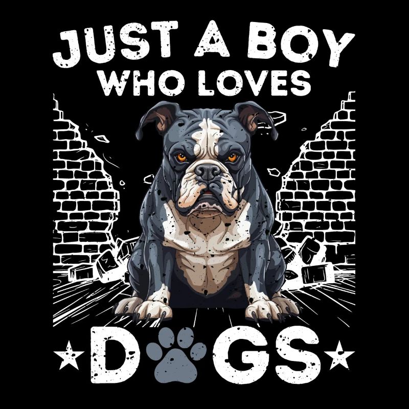 Juste un garçon qui aime les chiens