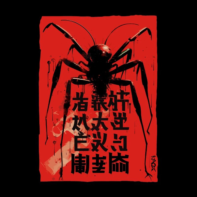 Eine riesige Horror Spinne
