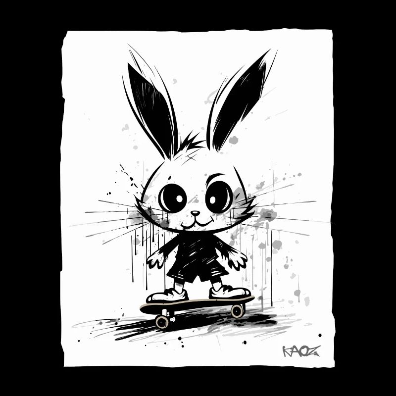 Skater Bunny : Planche à roulettes