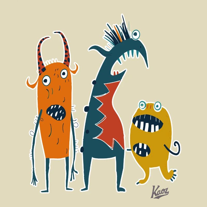Une troupe comique et drôle de monstres étranges