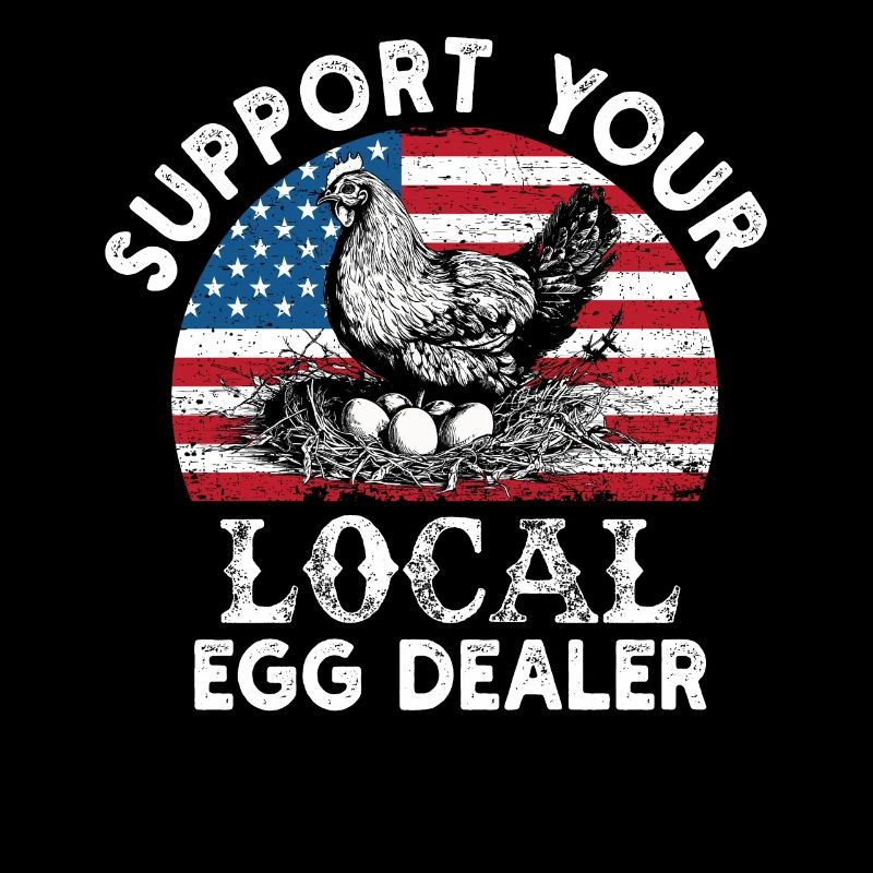 Lokaler Eierhändler American Flag Farmer