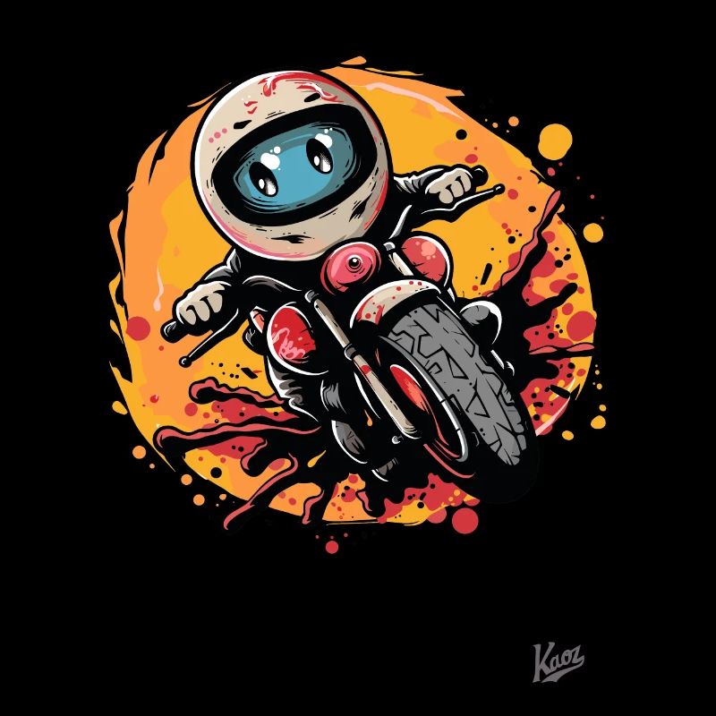 Bande dessinée de moto mignonne