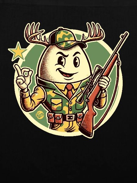 Jäger-Ei mit Hirschgeweih
