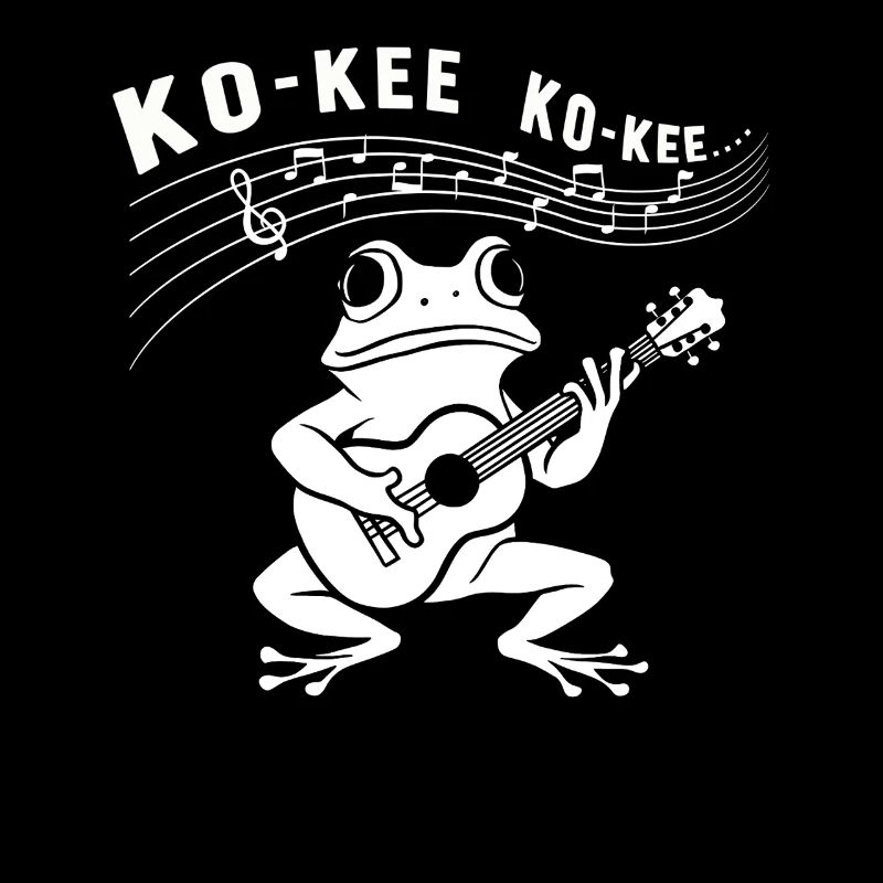 Ko-Kee Frog jouant une mélodie de guitare