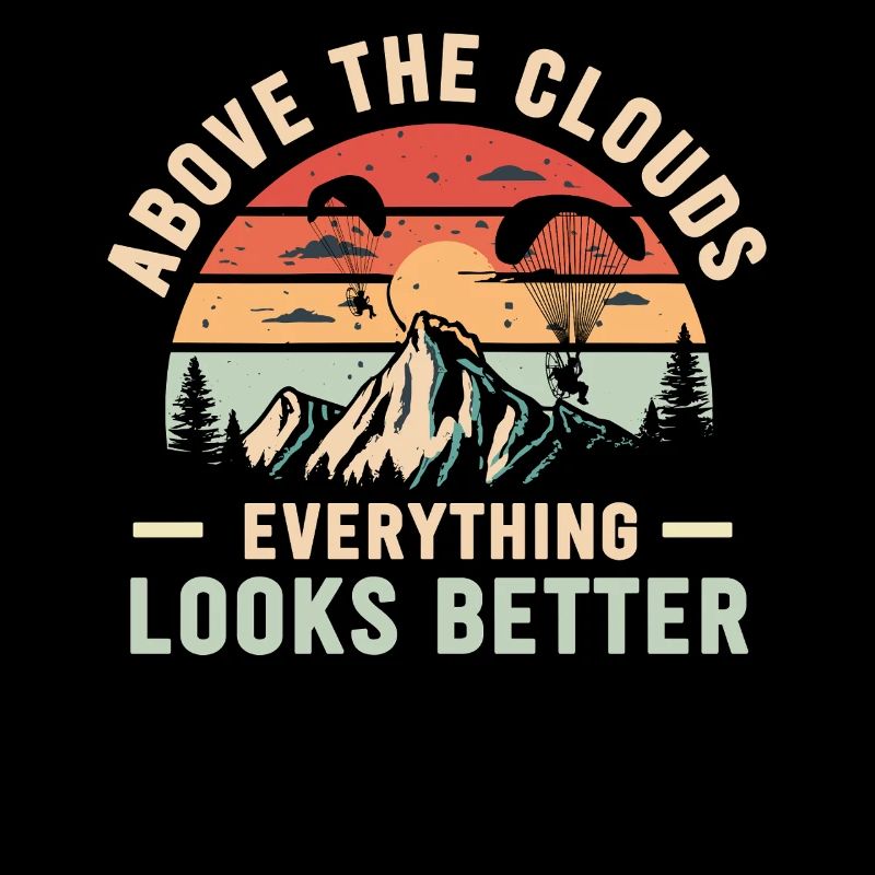 Au-dessus des nuages Passionné de paramoteur