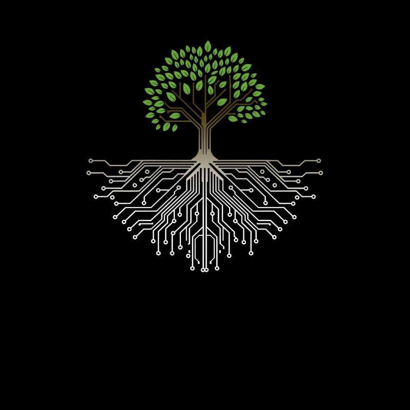 Arbre technologique : Fusion de la nature et de la technologie