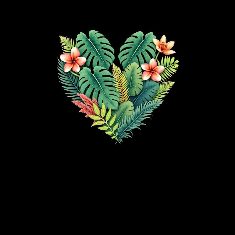 Lush Tropical Heart Bloom