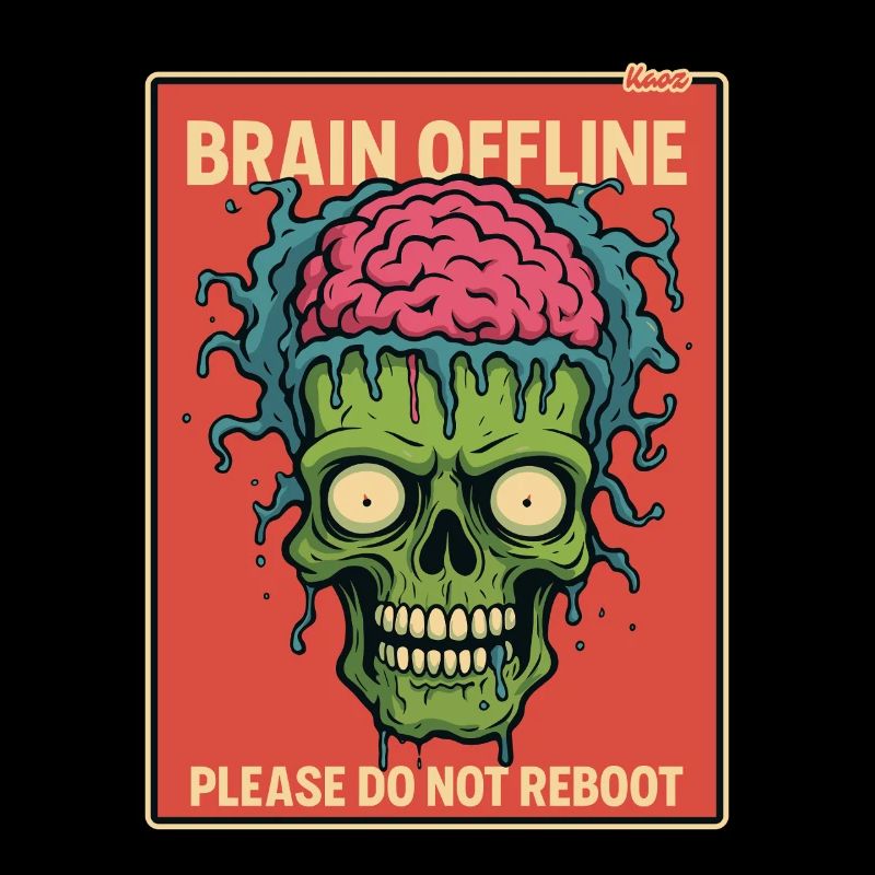 Zombie with an open brain is offline