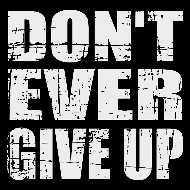Don't ever give up ! Saying