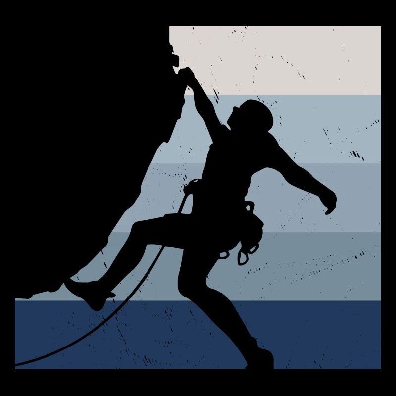 Retro Graphic Climbing Bouldering Rock Climber Mou