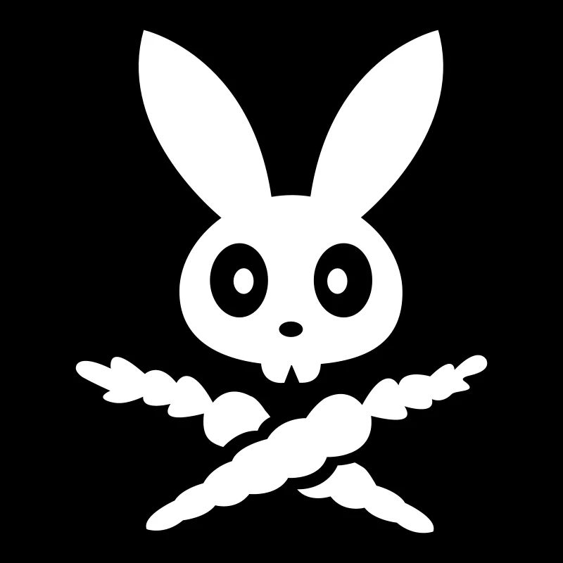 Skully rabbit Bunny rabbit skull bone death pirate