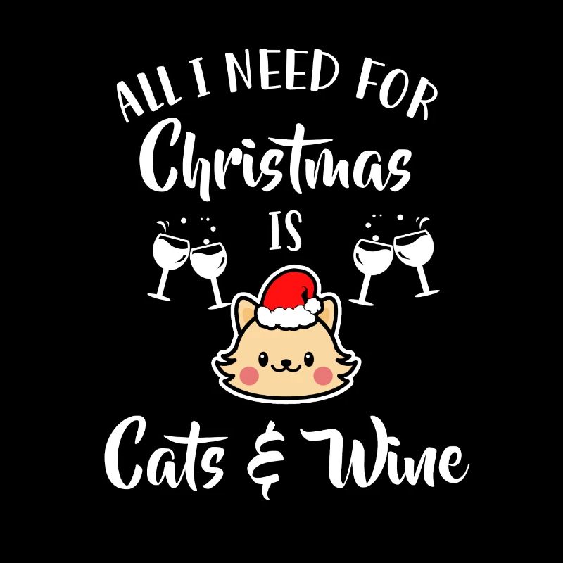 Chats et vin Noël