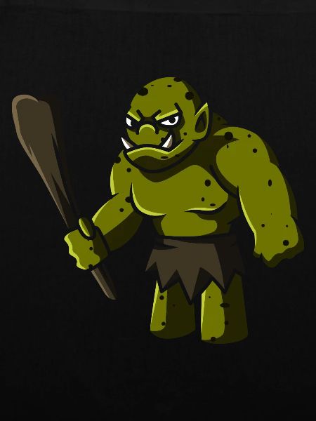 Troll mit Keule, geschenk fabelwesen riese monster