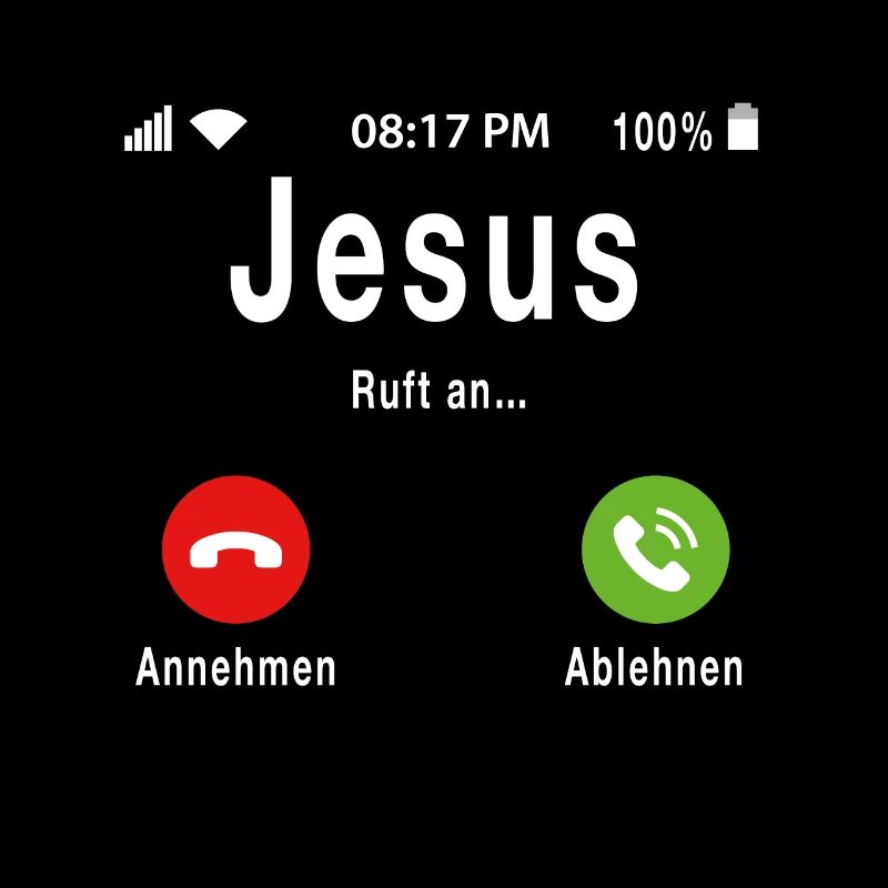 Jesus Ruft an Witzig Handy Telefon Gott Anruf