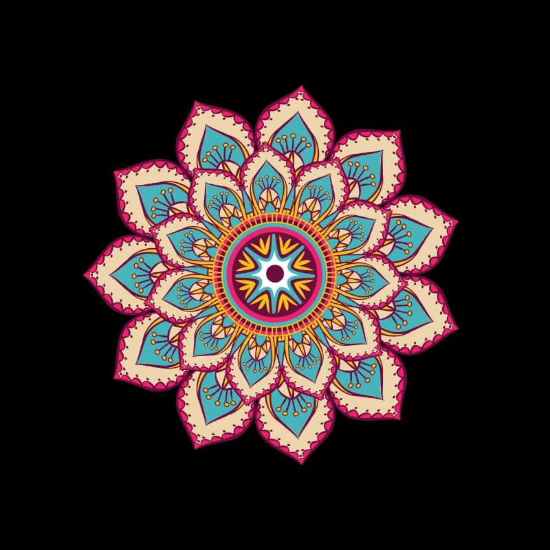 Circle mandala icon flower Cool shape sign