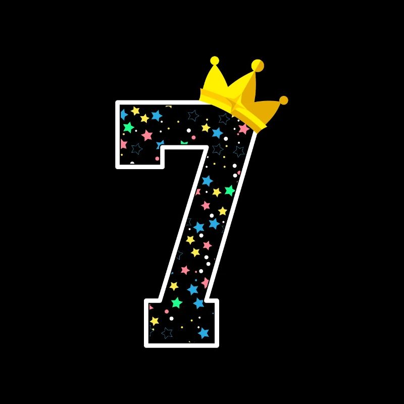 Sieben 7. Geburtstag Krone Kindergeburtstag