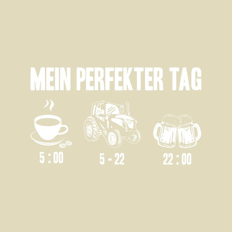 Landwirt Mein Perfekter Tag Kaffee Traktor Bier